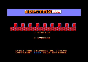 Kristax (UK) (1989) (Version Basic 1.1) [Amstar & CPC] screen shot title